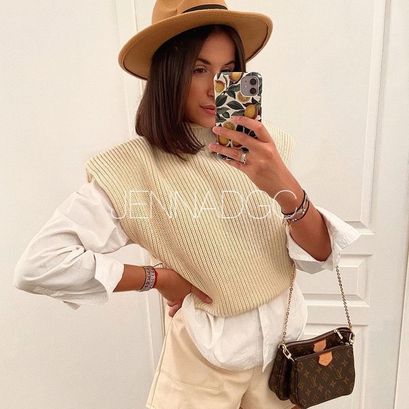 NWT Zara shoulder pad knit top - Picture 5 of 16